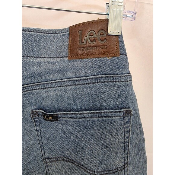 Lee Mens Jeans 29x30 Blue Faded Extreme Motion Straight Fit Tapered Leg Denim - Picture 4 of 9